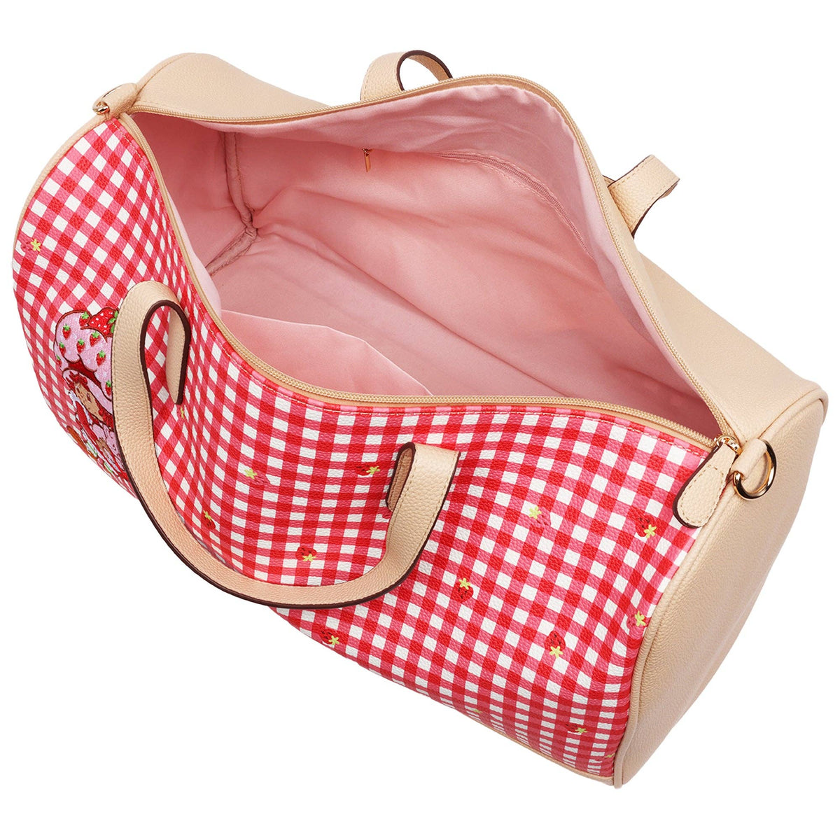 Strawberry Shortcake Gingham Weekender Duffel Bag