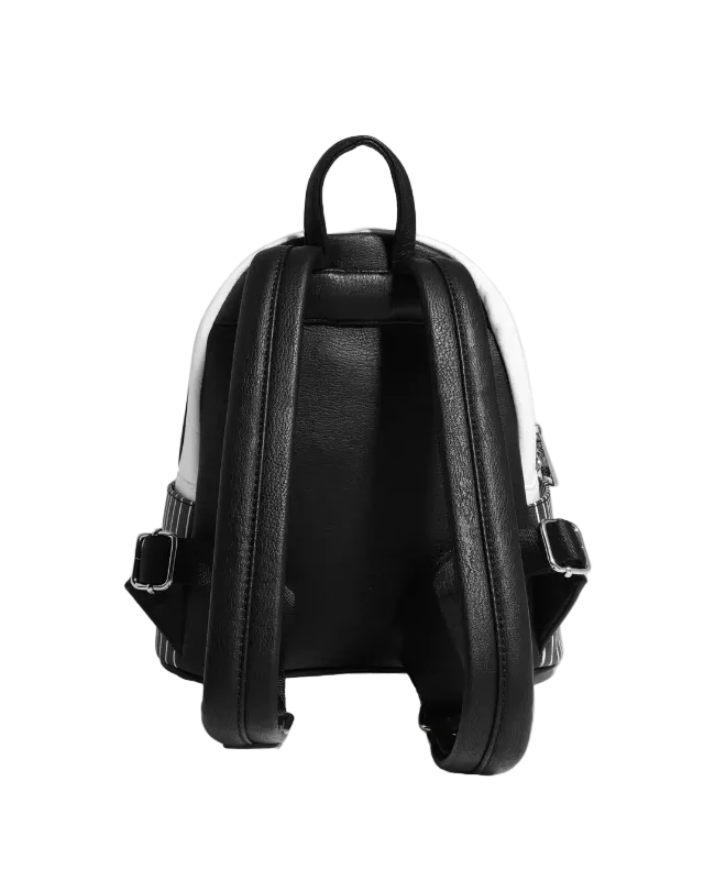 Black backpack on a white background