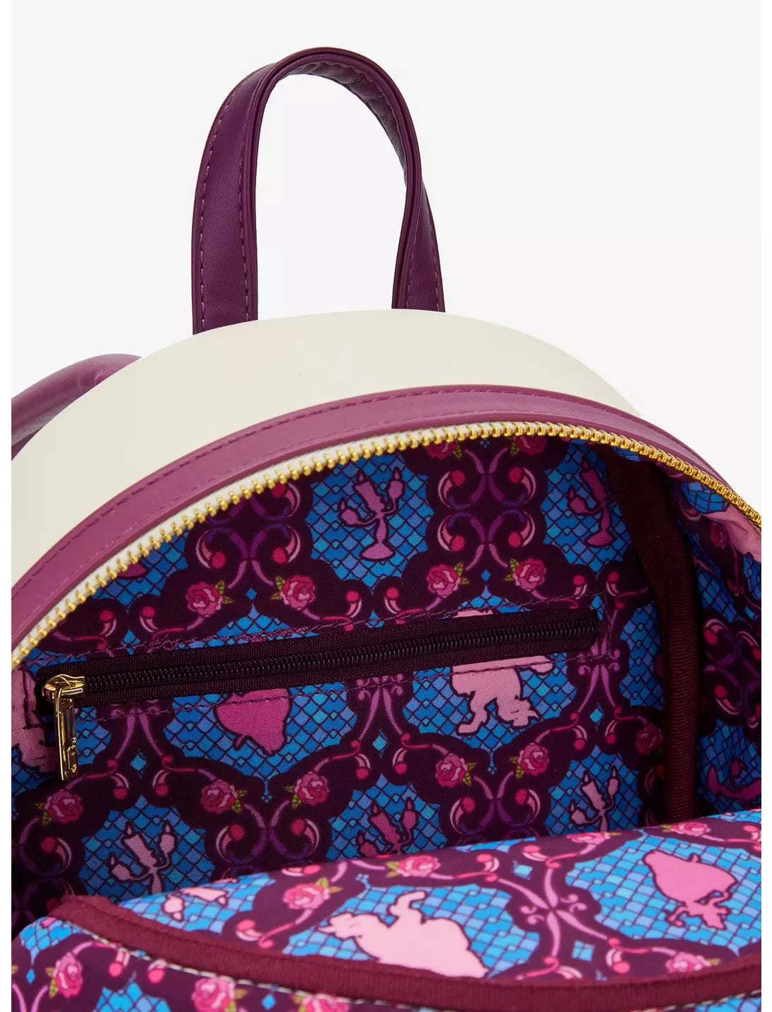 Loungefly Disney Beauty and the Beast Belle Stained Glass Portrait Mini Backpack