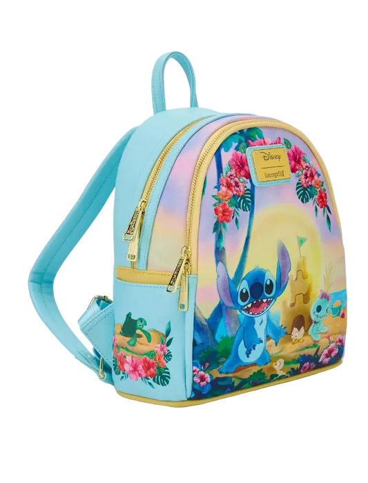 Backpack with cartoon character design on a white background