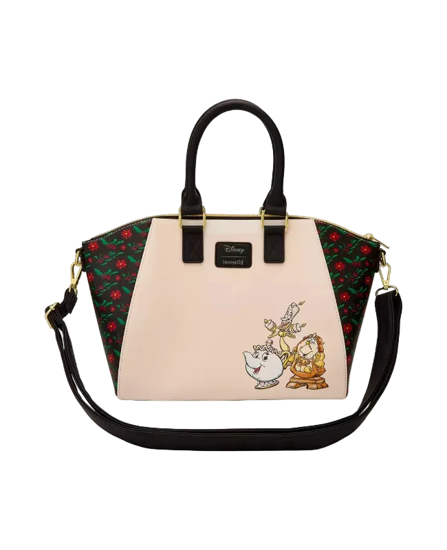 Handbag with cartoon characters on a white background