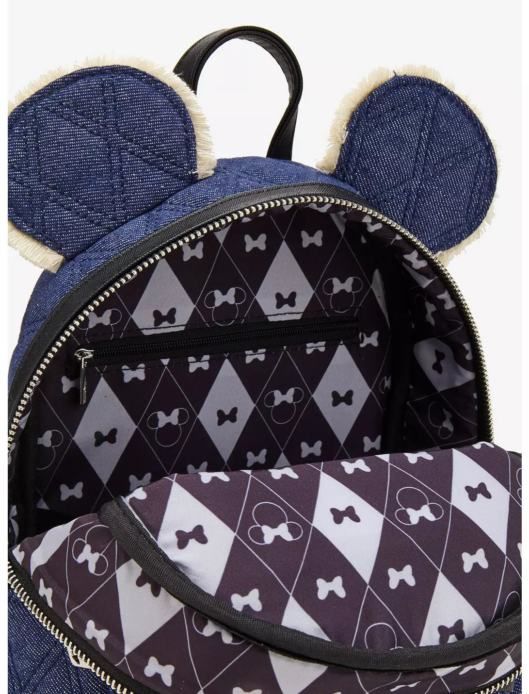 Minnie Mouse Denim Quilted Mini Backpack