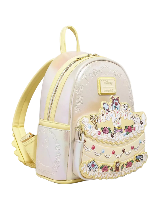 Backpack with princess-themed design on a white background