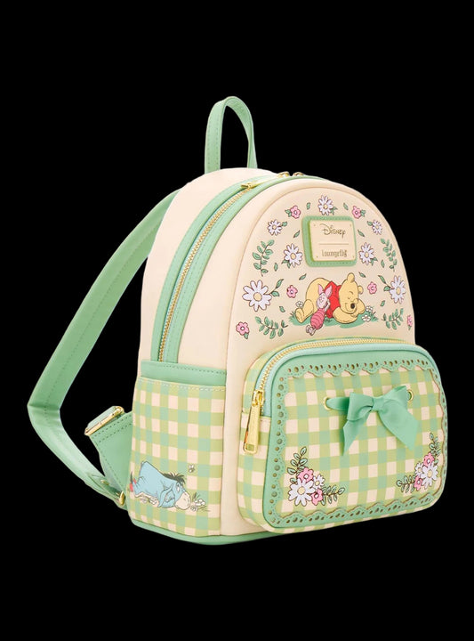 Winnie the Pooh Floral Gingham Mini Backpack