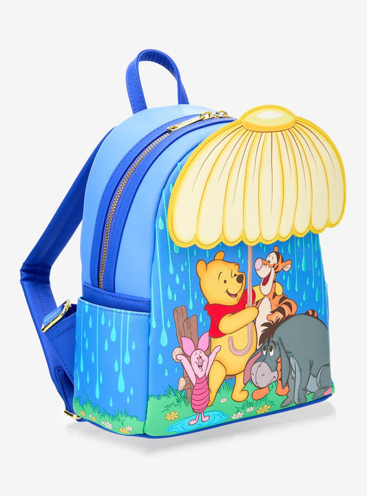 Winnie the Pooh Rainy Umbrella Scene Mini Backpack