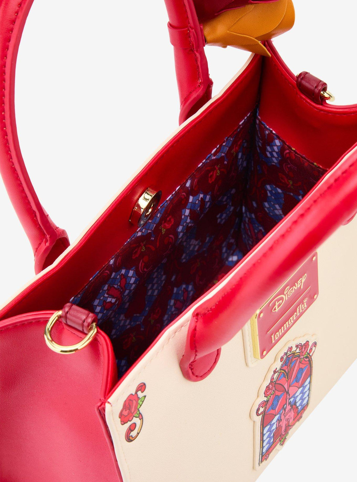 Beauty and the Beast Belle Stained Glass Portrait Crossbody Bag
