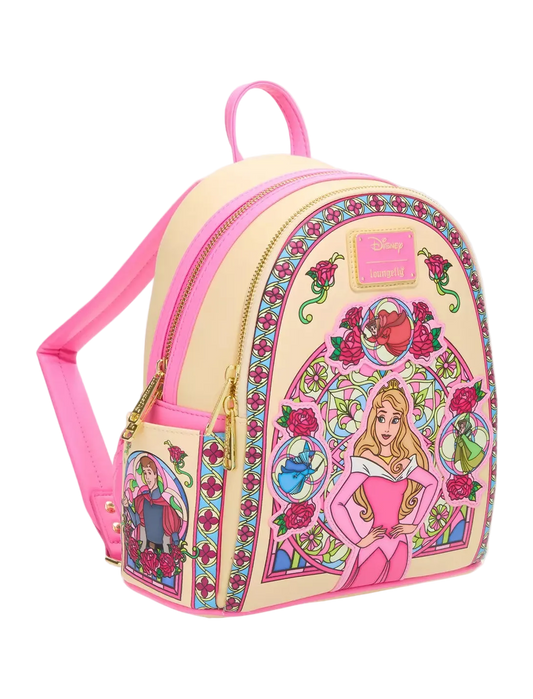 Sleeping Beauty Aurora Stained Glass Portrait Mini Backpack Exclusive - alternate view 2
