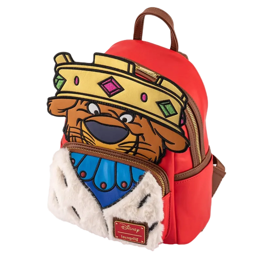 Backpack with cartoon character design on a white background