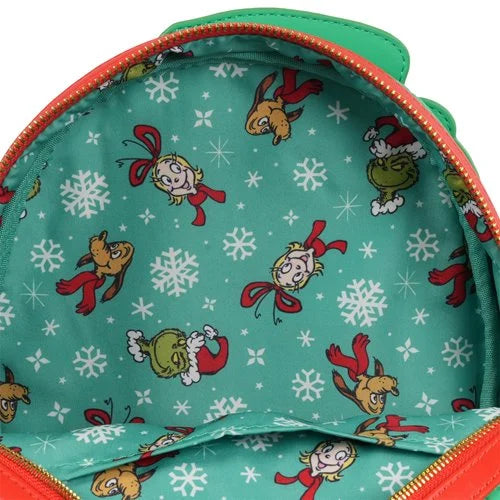 Loungefly How the Grinch Stole Christmas Grinch Christmas Sweater Mini Backpack - Limited Edition Exclusive