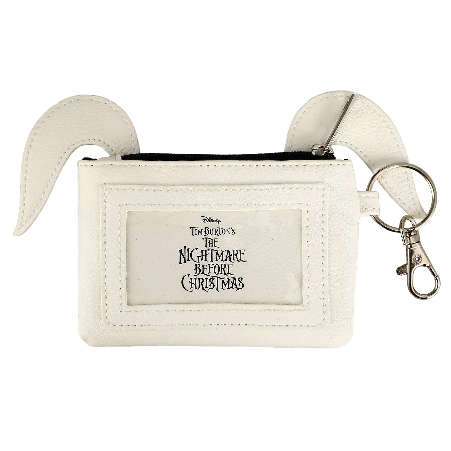 White pouch with 'The Nightmare Before Christmas' logo and strap
