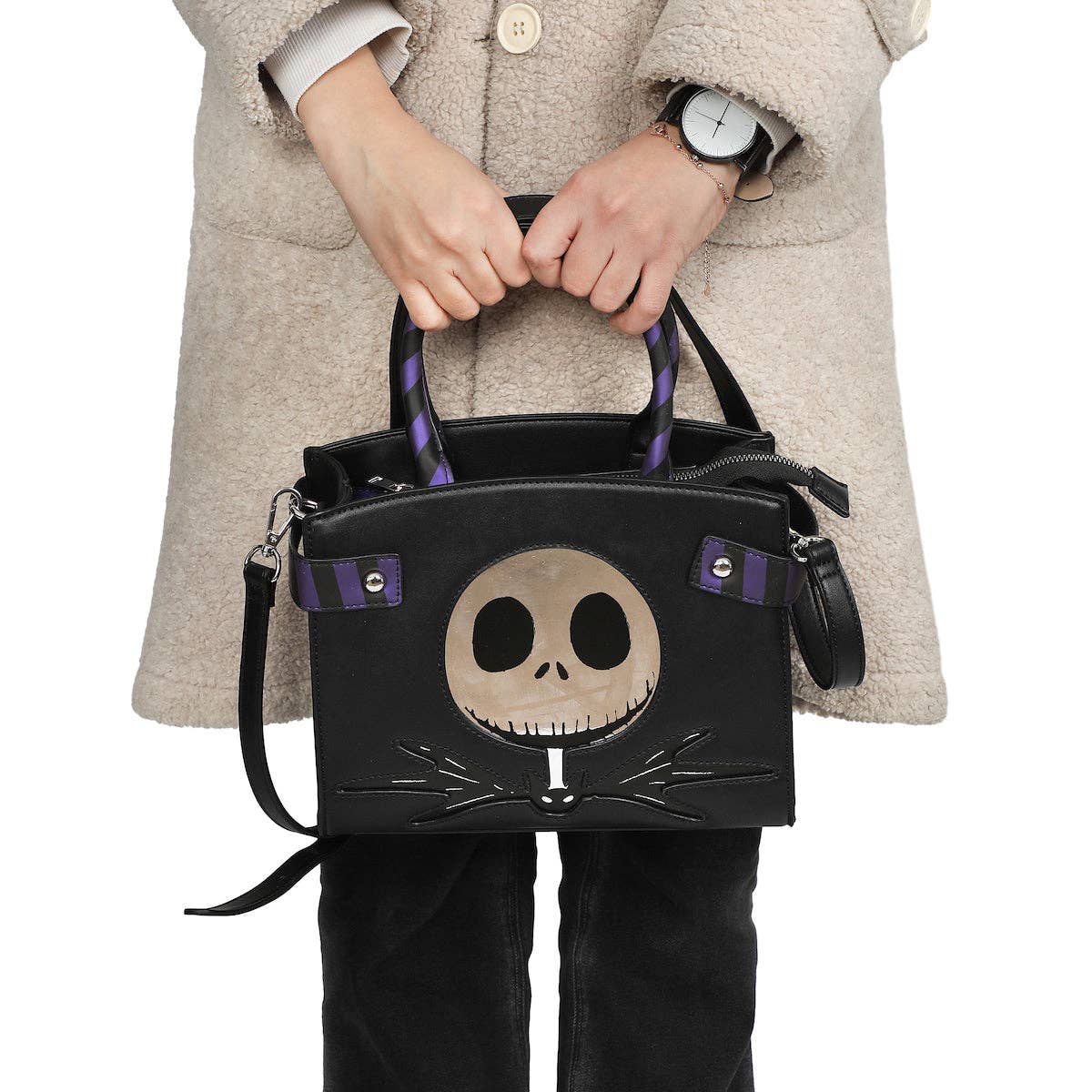 Nightmare Before Christmas Jack Skellington Movie Character Black Purse