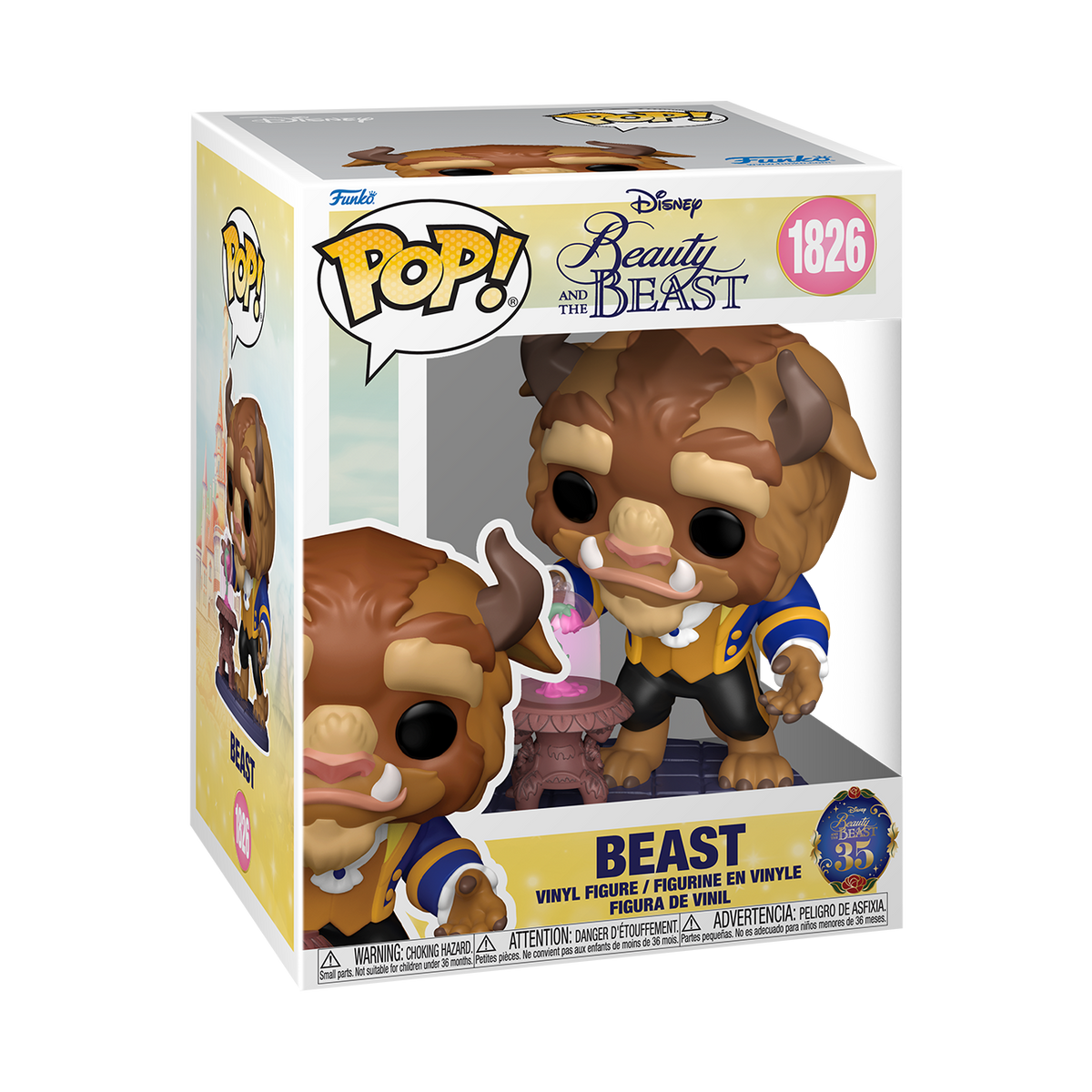 Beauty and the Beast Beast with Enchanted Rose Premium Vinyl Figure #1826