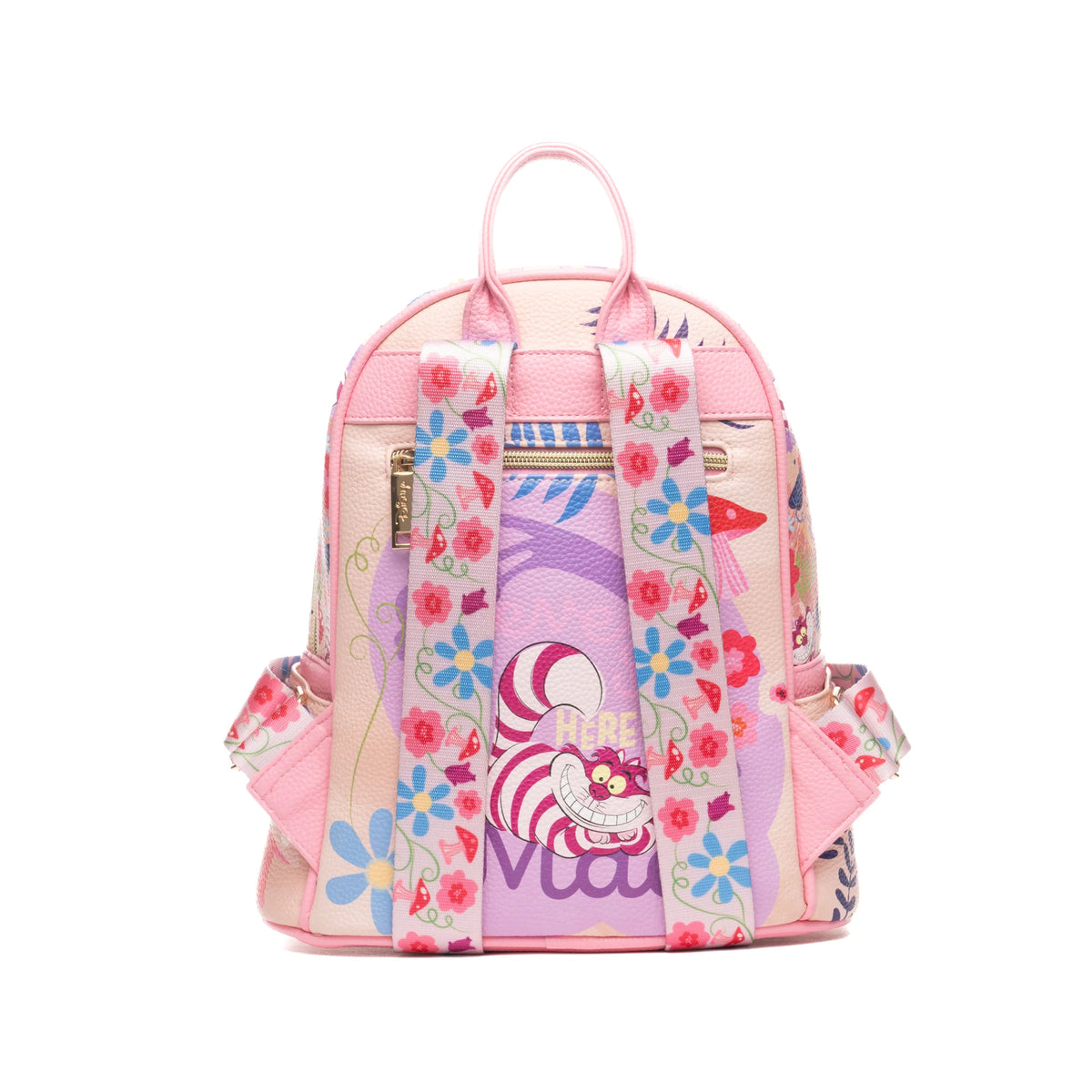Disney Alice in Wonderland -- Cheshire Cat Smile 11-inch Vegan Leather Mini Backpack