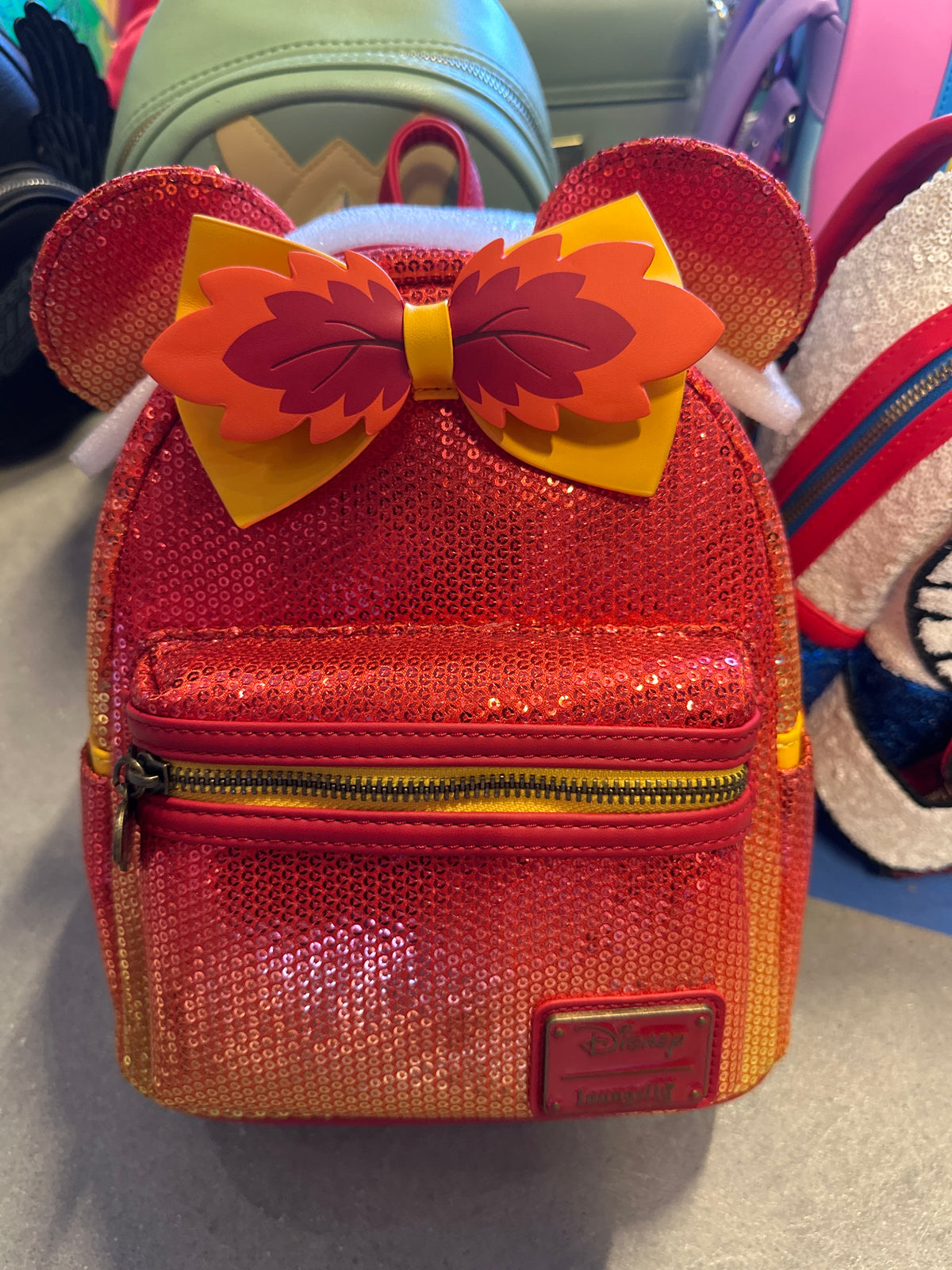 Fall Sequin Minnie Mouse Ombre Mini Backpack - Exclusive