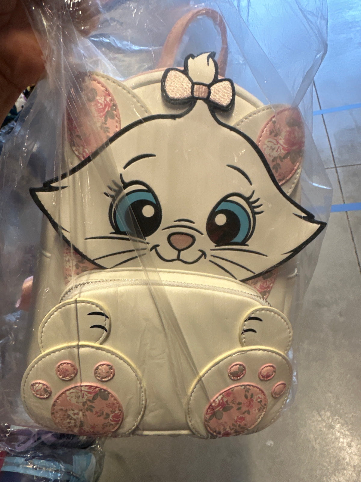 Aristocats Marie Floral Footsy Mini Backpack