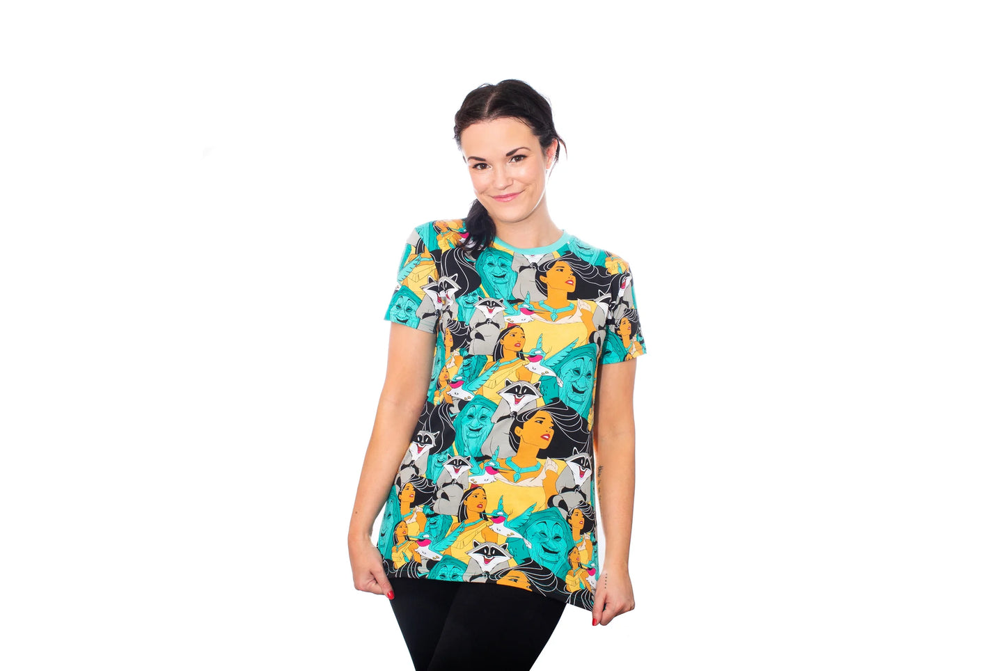 CakeWorthy Disney Pocahontas All Over Print T-Shirt