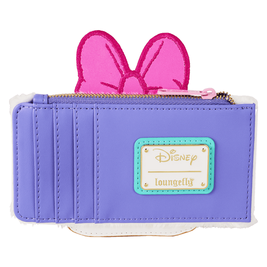 Purple wallet with pink bunny ears featuring a Disney Loungefly label on a white background