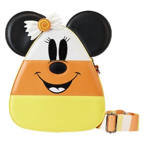 Loungefly Disney Mickey and Minnie Mouse Candy Corn Vegan Leather Crossbody Bag