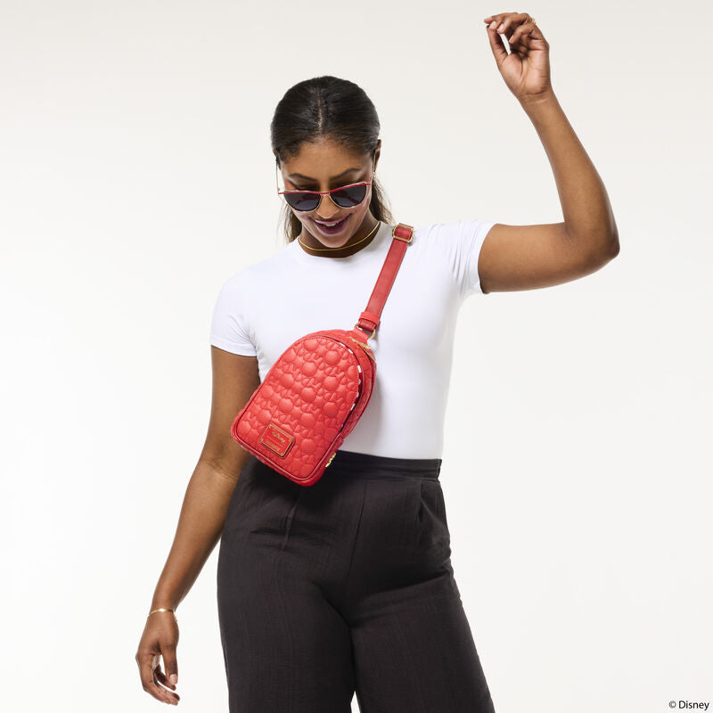 Minnie Mouse Silhouette Sling Crossbody Bag Loungefly Disney