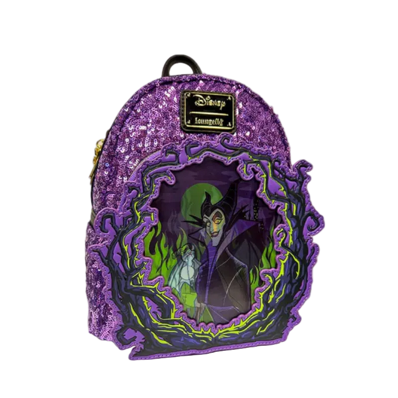 disney mini backpack uk Loungefly Maleficent Lenticular Sequin Mini Backpack