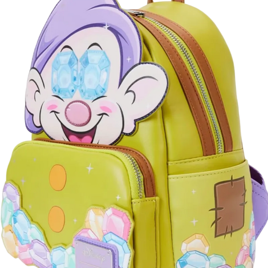 Backpack with cartoon character face on a white background