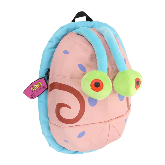 Children's backpack with cartoonish design on a white background