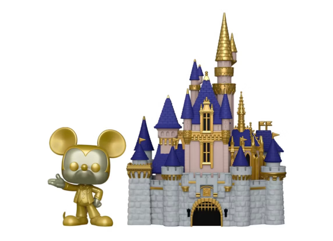 Funko Pop! Town Cinderella Castle and Mickey Mouse Gold 50th Anniversary #26 Exclusive