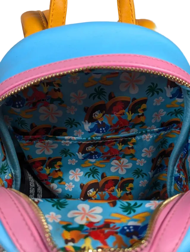 The Three Caballeros Donald, Panchito & José Beach Scene Mini Backpack Exclusive Loungefly