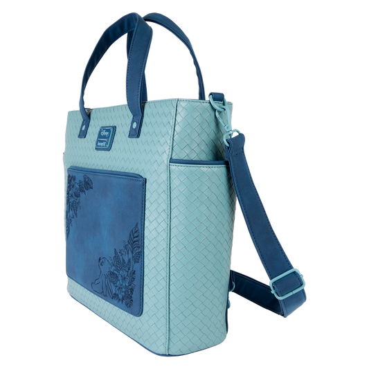 Stitch Embroidered Floral Convertible Backpack & Tote Crossbody Bag - alternate view 2