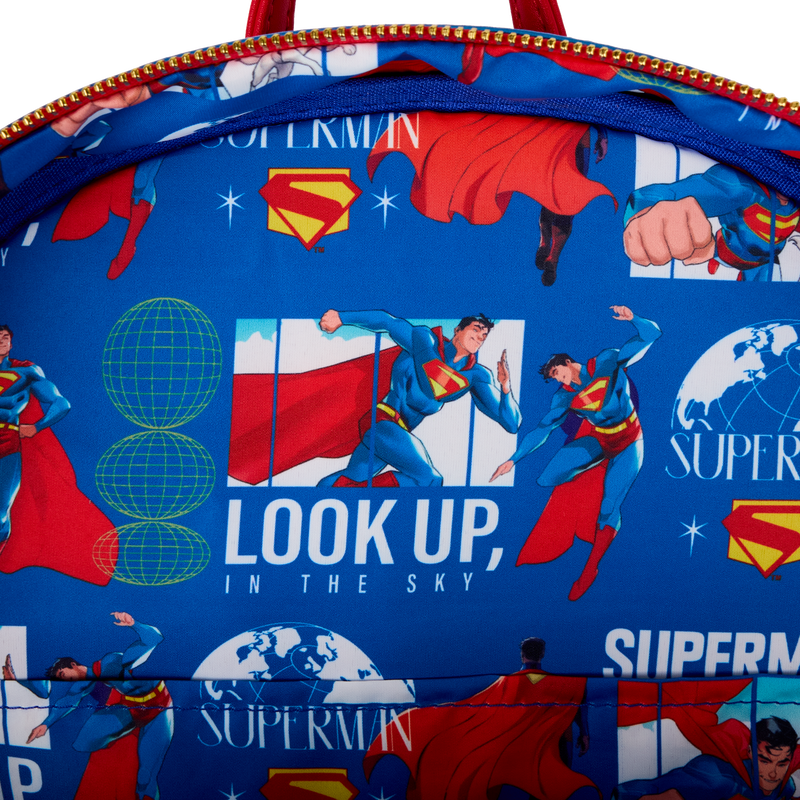 Loungefly DC Superman Light Up Glow Full-Size Backpack