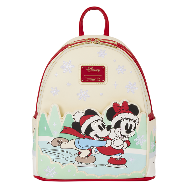 Mickey and Friends Holiday Ice Skating Mini Backpack front