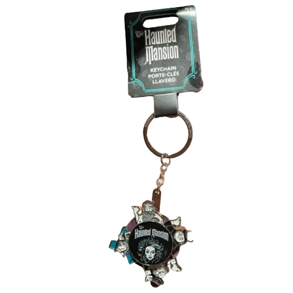Parks Haunted Mansion Madame Leota & Ghosts Spinner Keychain