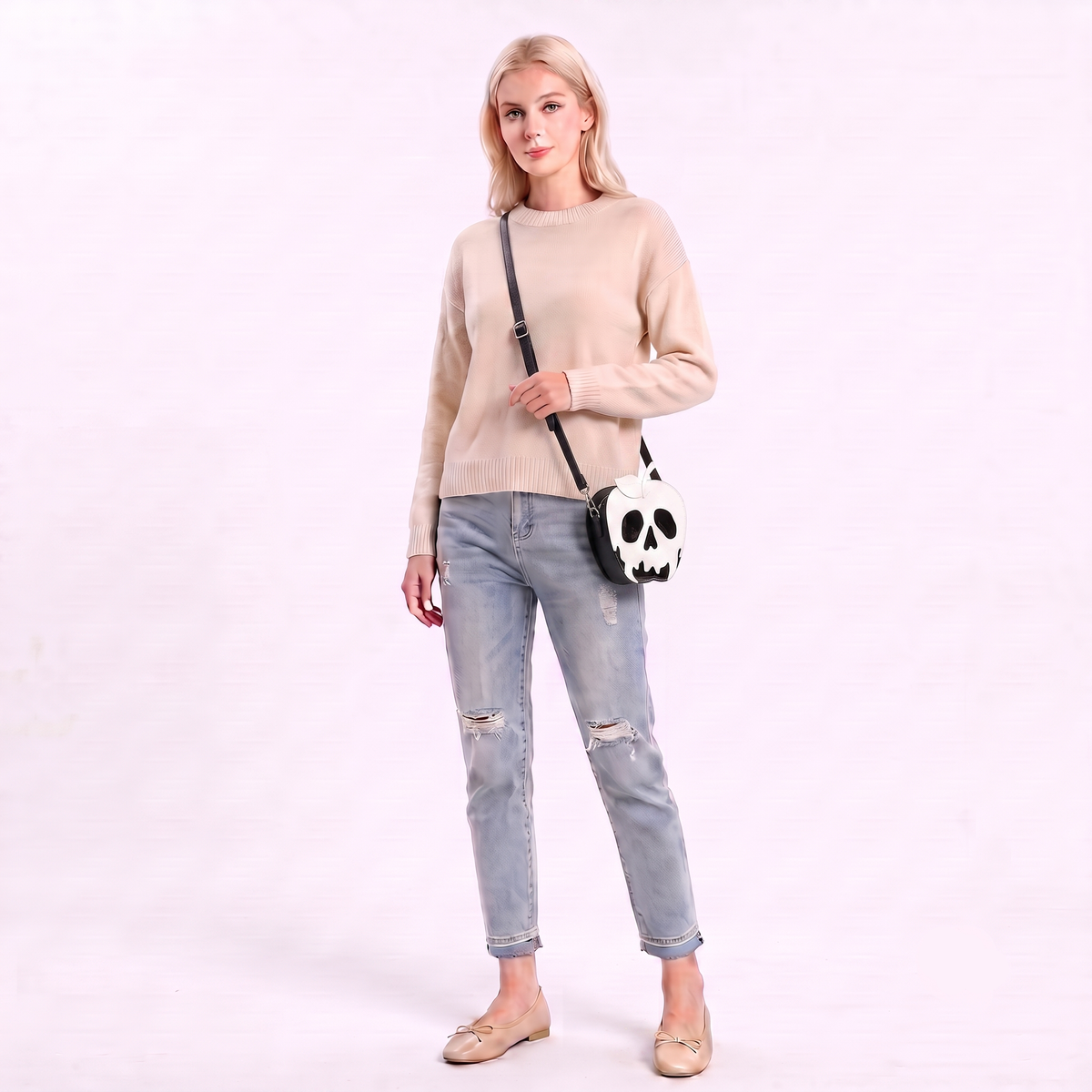 Glow in the Dark Poisoned Apple Crossbody Bag