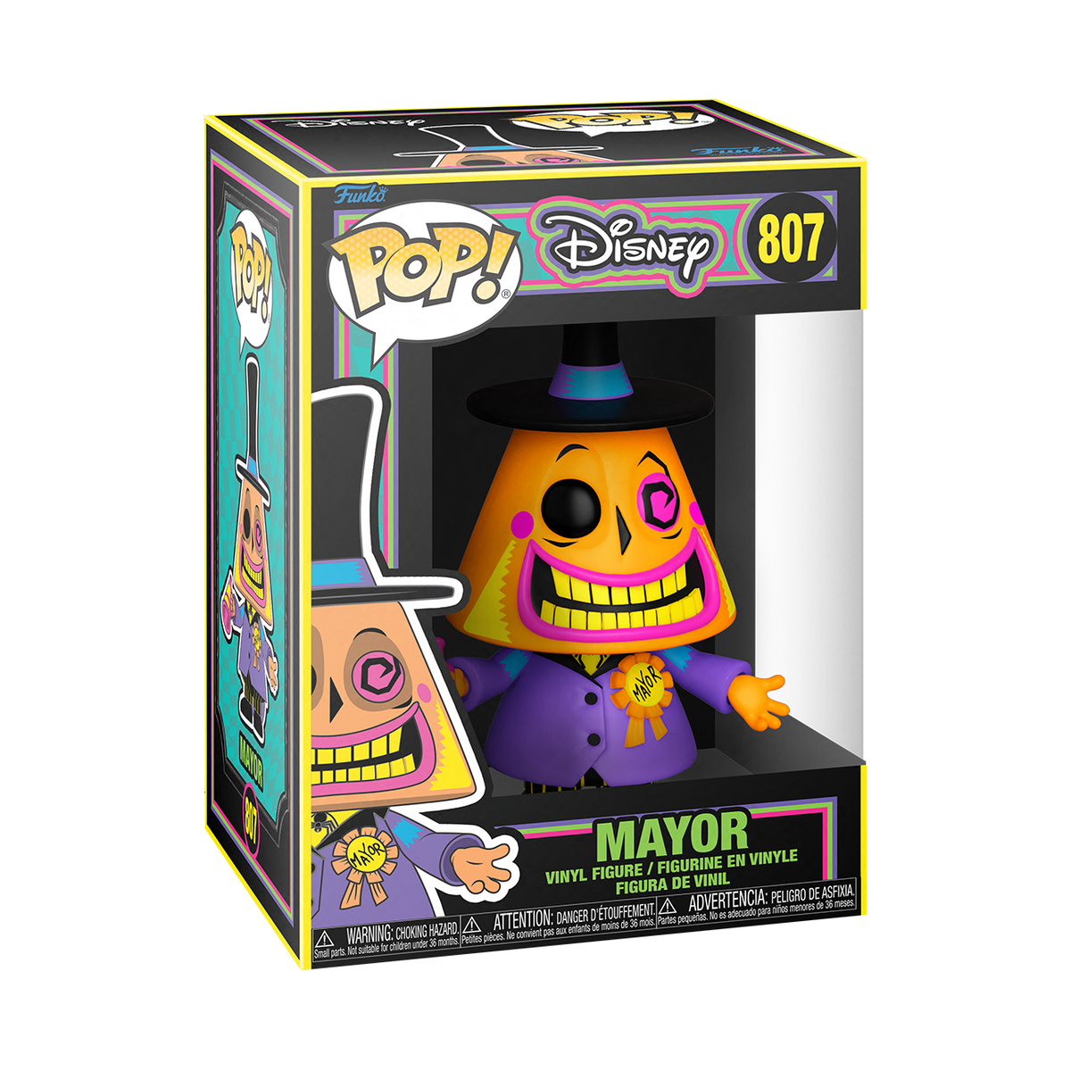 Nightmare Before Christmas Mayor Blacklight Vinyl Figure #807 - alternate view 4
