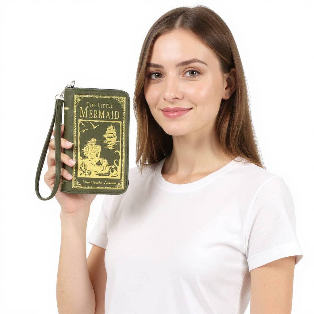 The Little Mermaid Book Wallet in Vinyl - Green