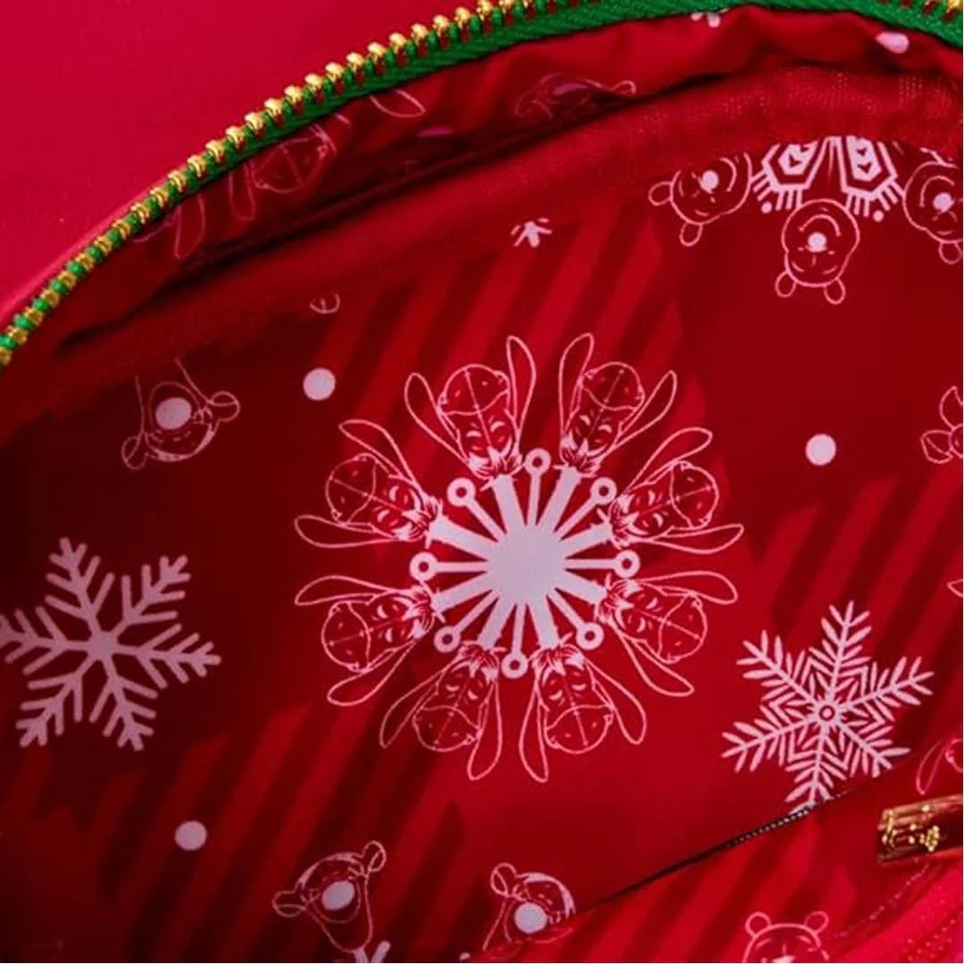 Loungefly Disney Winnie the Pooh Santa Winnie and Piglet Crossbuddies Crossbody Bag with Coin Bag