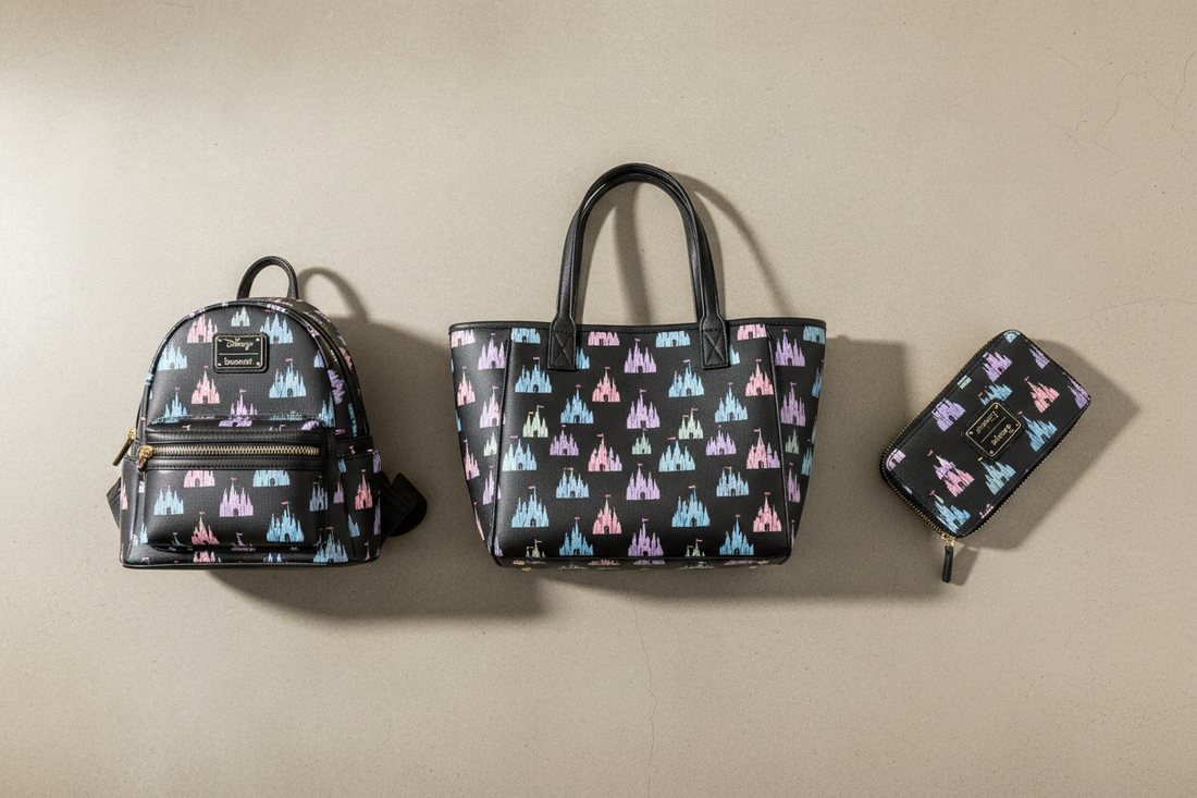 Image of three different size bags on a beige background