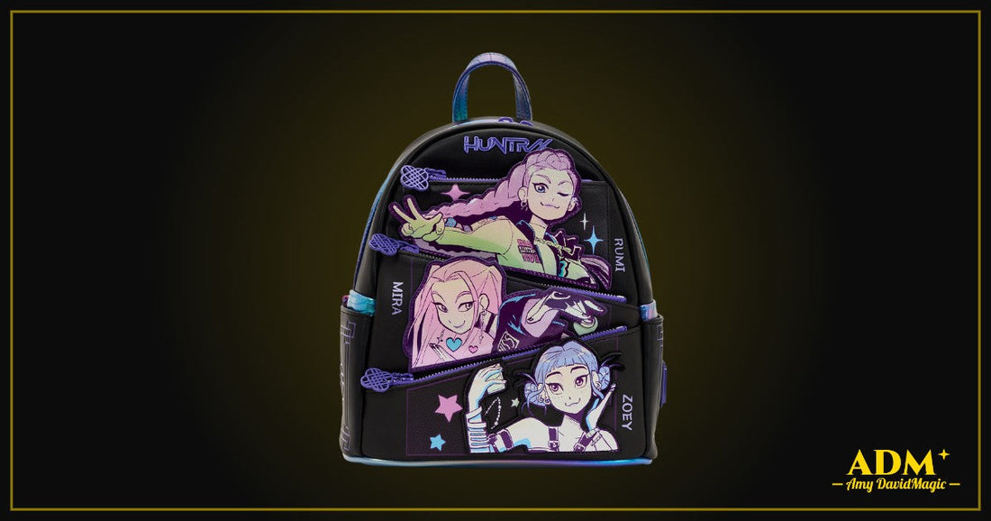 Loungefly KPop Demon Hunters HUNTR/X Mini Backpack with Photo Card Charm