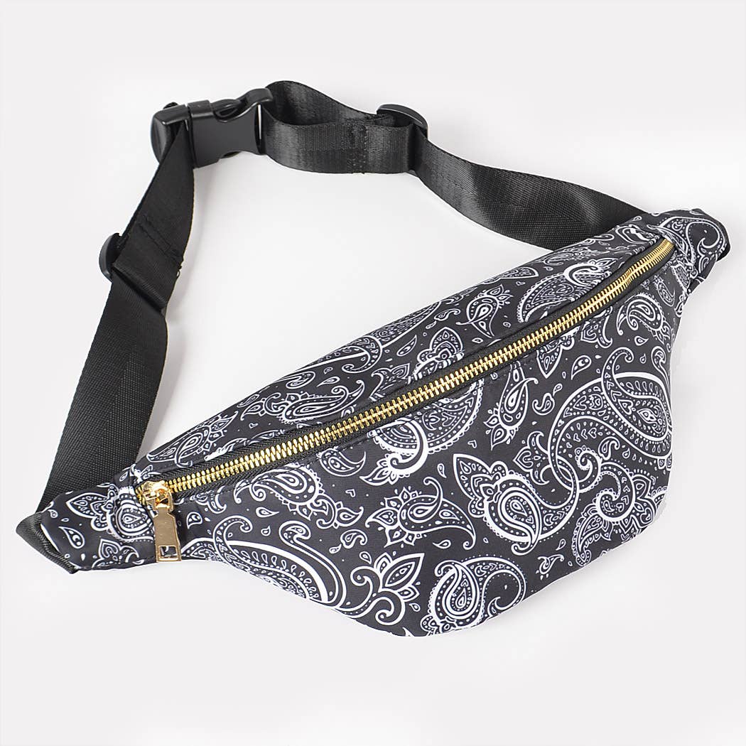 Bandana Fanny Pack: Black