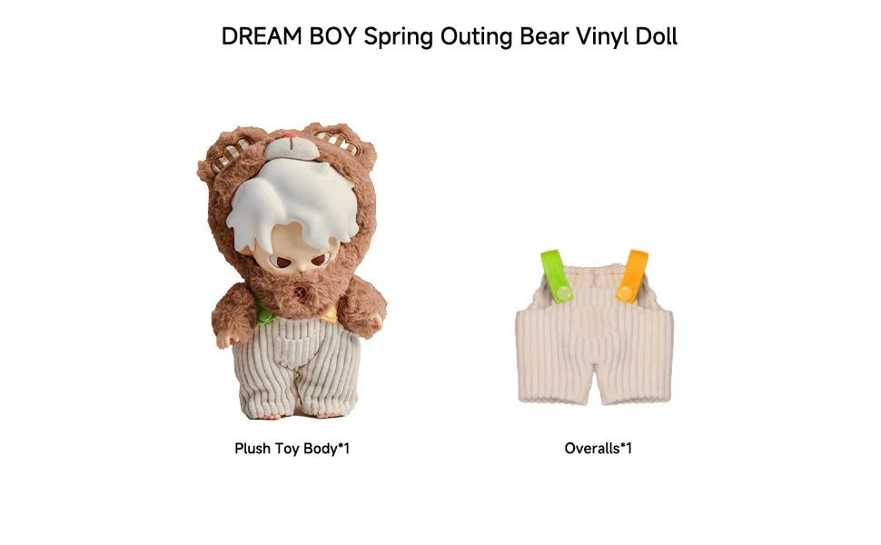 Dream Boy Spring Outing Bear Vinyl Doll | 10" Collectible Figure
