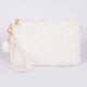 Faux Fur Clutch: Ivory