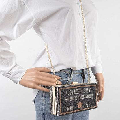 Unlimited Rhinestone Party Clutch: Multicolor