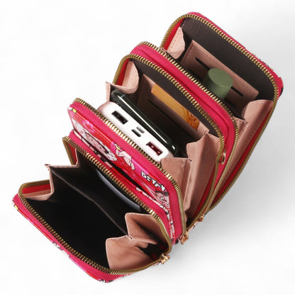 Betty Boop Pink PVC Crossbody Wallet Bag