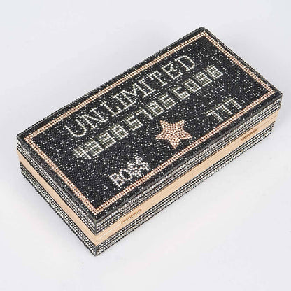 Unlimited Rhinestone Party Clutch: Multicolor