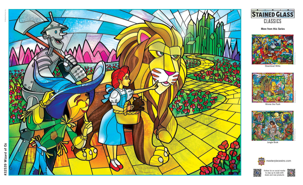 Stained Glass - Wizard of Oz 500 Piece Jigsaw Puzzle