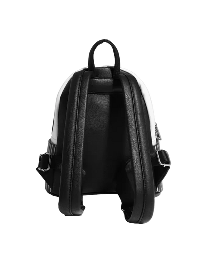 Black backpack on a white background