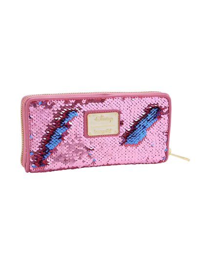 Loungefly Disney Princess Aurora Reversible Sequin Zip Around Wallet