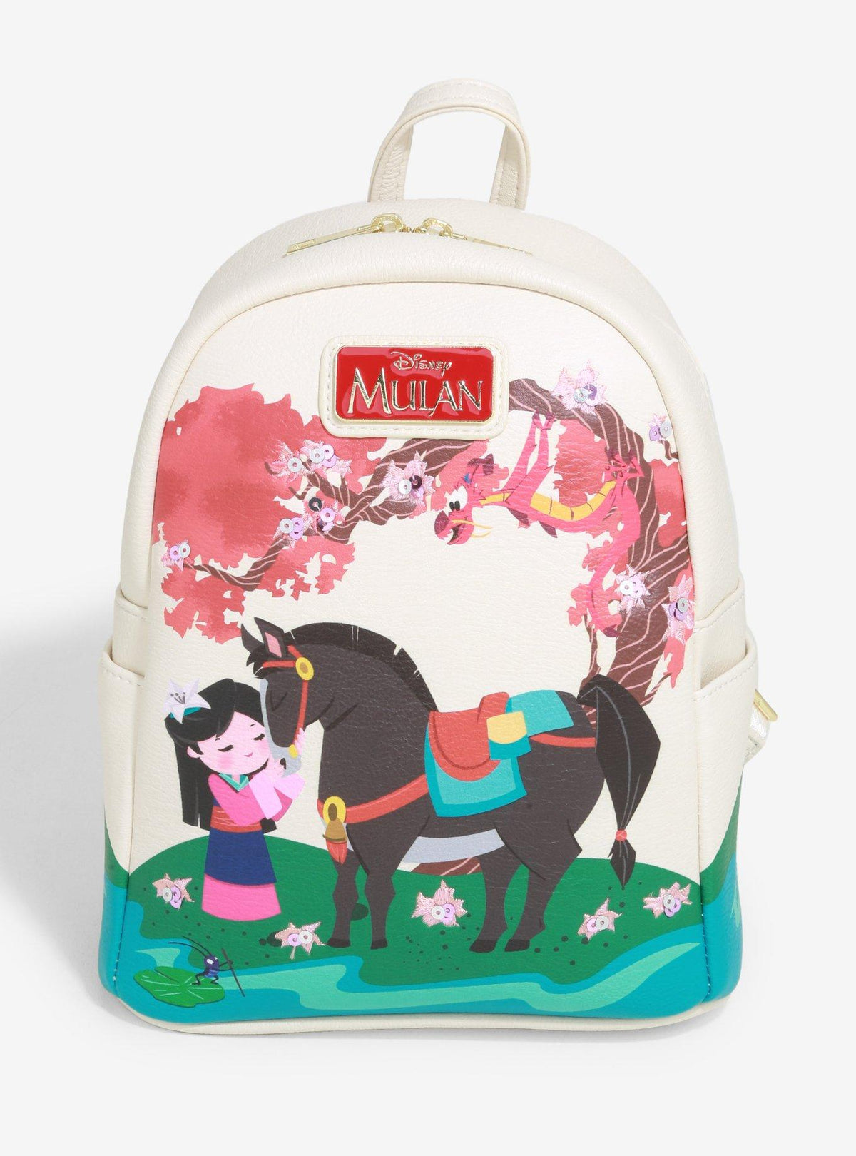 Mulan Cherry Blossom Mini Backpack front