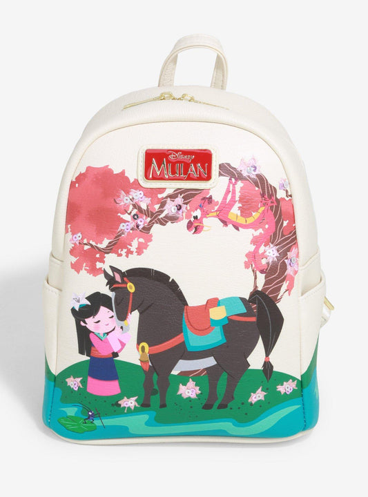 Mulan Cherry Blossom Mini Backpack front