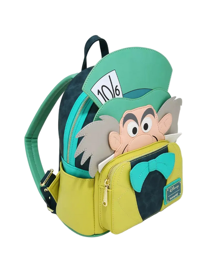 Backpack with cartoon character face on a white background
